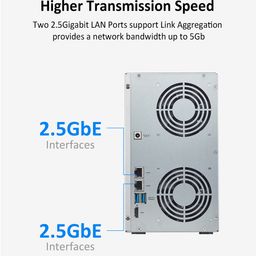 TERRAMASTER T6-423 6Bay NAS Storage - High Performance for SMB with N5095 QuadCore CPU 4GB DDR4 Memory, 2.5GbE Port x 2, Network Storage Server, Diskless image 4