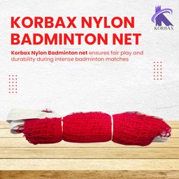 Korbax Nylon Tape Border Beginner Badminton Net for Sports, Training, Practice and Fun, Beginers Net image 1