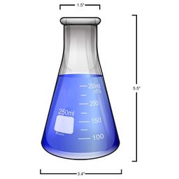 randhawa global RG� Borosilicate Glass Graduated 250ml Conical Flask (1) image 3