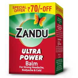 Zandu Ultra Power Balm | For Pain Relief from Strong Headache, Bodyaches & Cold | Bone, Joint & Muscle Care | 50 ML image 1