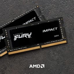 Kingston Fury 8GB 3200MHz DDR4 CL20 SODIMM Fury Impact, Black (KF432S20IB/8) image 3
