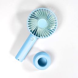 mapperz Classic Handheld Mini USB Desk Fan, Small Personal Portable USB Battery/USB Operated Small Fan, for Travel, Office, with Stand & USB Cable, Random Color, Battry Not Included, Pack of 1 image 1