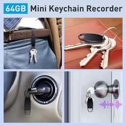 TECHNOVIEW 32GB Digital Voice Recorder,Keychain Voice Activated Recorder,25 Hours Battery Backup, for Home,Office,Meetings,Lecture Interview Audio Recording Device Key Chain image 4
