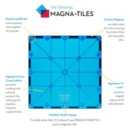 Magna-Tiles Magnetic Building Toys,Clear Colors Set,Multi Color (100 Pieces) image 4