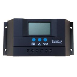 saooer Solar Charge Controller 40A 12V/24V,Solar Panel Battery Intelligent Regulator Black,Charge Controller Generator LCD Display in Solar Controller Voltage Regulator PWM for Lighting System image 3