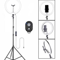 Osaka® 14'' Professional Ring Light Dimmable Lighting with 2 Color Modes for Photo Video Shoot Live Stream Makeup Compatible with iPhone & Android Phones with Bluetooth for Android/iOS image 2