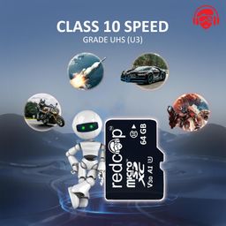 redcop MicroSDXC Memory Card 64GB with Full Size Adapter – Upto 150MB/s |Class 10 UHS-3 V30 A1| 5 Year Warranty |High-Speed Storage Sd Card for Smartphones, Cameras, Laptops, Gaming Devices & Drones image 4