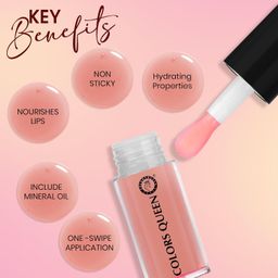 COLORS QUEEN Lip Gloss 01-Strawberry (Glossy) image 2