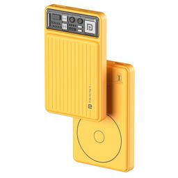Portronics Luxcell Wireless Mini 10k 10000mAh 15W Magnetic Wireless Fast Charging Nano Power Bank with 22.5 Wired Output Compatible with iPhone 12 & Above & Other QI Enabled Devices(Yellow) image 1
