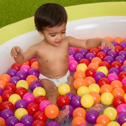 Amazon Brand - Jam & Honey Plastic Pool Balls for Kids | Encourages Physical Activity | Develops Motor Skill | Safe and Non-Toxic | 150 Multicolour Soft Balls (6 cm) image 2