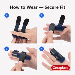 cetaplast Nylon Splints Finger Straightener Support Stabilizer Brace For Broken, Strained, Sprained, Swollen,Arthritis Or Tendinitis (Blue) image 5