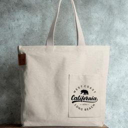 cavora Canvas Tote Bag for Women & Men | West Coast Graphic Print | Eco-Friendly Reusable Cotton Shopping Bag | Stylish Travel Shoulder Tote | Casual Bag for Daily Use image 5