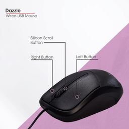 Zebion Dazzle USB Mouse with Latest Optical Technology, 800 DPI Resolution, Ergonomic Design, Smooth Low-Friction Movements and Comfy Palm Fit image 2