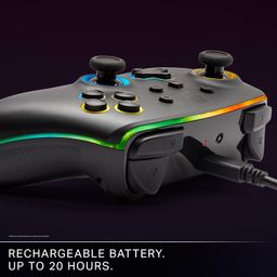 PowerA Enhanced Wireless Controller with Lumectra for Nintendo Switch with Multi-Zone RGB Lighting, Black (Officially Licensed) image 4