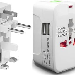 ROKTRY Universal Travel Adapter Worldwide, Travel Plug Adapter Worldwide Universal Travel Adapter With 1AC Socket And Two USB Port, All In One International Travel Adapter Universal Adaptor image 2