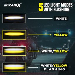 OBEROI'S TRADERS 1 YEAR WARRANTY Super Bright 4 LED Fog Light Switch I 4 Mode Changing Light With Flashing I High/Low Beam I Aluminium Body Fog Light Universal Fit for Motercycle & Car (Pack of 2) image 3