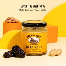 Brawny Bear Peanut Butter, 100% Natural Sweetened with Dates, Smooth Healthy Nut Butter with No Added Sugar and Preservatives, Low GI, Vegan, High in Protein Spread 200 gm image 2