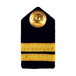 MarinersApp Collar Badge for Second Officer & Third Engineer – Merchant Navy Rank Insignia Pin – Gold-Plated Uniform Accessory (Pair) image 1