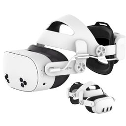 TRANSNOVO Compatible with Oculus Quest 3 Head Strap, 6000mAh Battery VR Accessory for Meta Quest 3,One-Button Retractable & Adjustable Support, LED Display Screen & RGB Breathing Lights,PU Sponge Pad image 1
