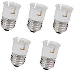 E27 to B22 Bulb Convertor Holder Lamp Base Socket Screw to Light Bulb Adapter Converter for Metal Ed Halogen|CFL Led Halogen|Lamp Base Adapter (Pack of 4), White image 4