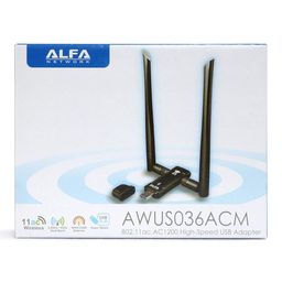 ALFA Network Long-Range Dual-Band AC1200 USB 3.0 Wi-Fi Adapter w/ 2X 5dBi External Antennas - 2.4GHz 300Mbps/5GHz 867Mbps - 802.11ac & A, B, G, N - Windows, MacOS & Kali Linux Supported - (AWUS036ACM) image 3