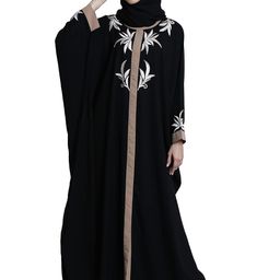 bt - being traditional Women’s Front Open Kaftan with Embroidery Work Made in Nida Matte fabric with Long Sleeves image 1