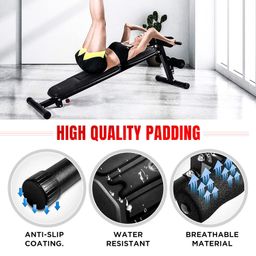 PowerMax Fitness BM-100A Adjustable Multi-functional Bench Press for Home and Gym Max User Weight 130kg with 5 Level Back Rest Incline Secured Adjustments and 8 Level Handlebar Height Adjustment image 3