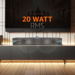 amazon basics AmazonBasics X20R 20W Bluetooth Soundbar with 2000mAh Battery | 2X Bass | Up to 9hrs of Playback | Bluetooth 5.3, Aux in, USB, Micro TF Card Connectivity (Blue) image 2