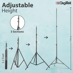 digitek DIGITEK® (DBSK-009FT) Studio Background Stand Kit (9ft x 9ft) for Backdrop Photography and Videography, Portable and Foldable Stand Kit with Carry Bag image 3