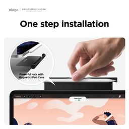 elago Metal Pencil Holder Compatible with Apple Pencil Pro & 2nd Generation, Compatible with Apple Magic Keyboard, Smart Keyboard Folio & Other Magnetic Cases for iPad, Keep in Place (Black) image 3
