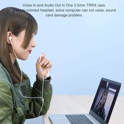 INICIO USB External Sound Card Adapter, 2 in 1 USB to 3.5mm Headphone and Microphone Jack CTIA Audio Mic Stereo for PS4,Windows, Mac, Linux, PC,Laptops,Desktops [ Plug & Play,NOT for TV/CAR ] image 4