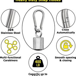 XINN Combo of S Lock for Combo LAT Pull Down Attachment - Cable Machine Accessories for Home Gym with Multi Option: V-Handle, Tricep Rope, D-Handle, V-Shaped Bar, Curl Bar and Rotating Bar image 3