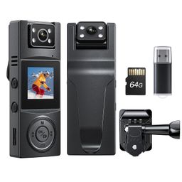 BOBLOV A23Pro Body Camera with 180°Rotatable Lens, 2K/48MP Small Body Camera, Night Vision Function, Easy to Use and Take for Lecture, Traveling, Pet Walking and Outdoors Activities (64GB) image 1