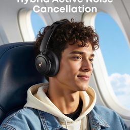 soundcore by Anker Life Q30 Hybrid Active Noise Cancelling Bluetooth Headphones with Multiple Modes, Hi-Res Sound, Custom Eq Via App, 40H Playtime, Comfortable Fit, Multipoint Connection - Over Ear image 2