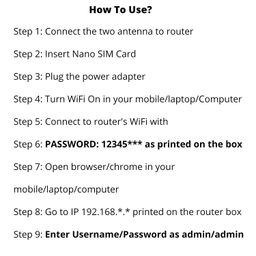 hanutech 4G Wifi Router (Not Speed Booster) | 4G Sim Router For All 4G/3G/2G Networks Sim Based Wifi Router | Sim Slot Unlocked No Configuration Required Removable Wi-Fi Antennas 5dbi (Calls & BSNL Not Supported) image 3