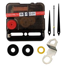 ingo creation Quartz Sweep & Silent Movement Clock Machine with Needle (Black, Made in India) image 1