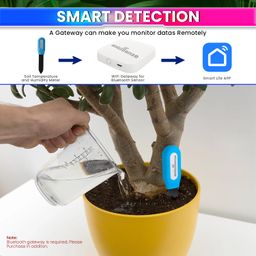 amiciSense 2-in-1 Soil Moisture and Temperature Sensor, Wireless Hygrometer for Potted Plants Garden image 4
