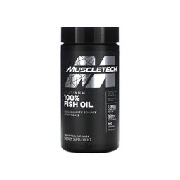 Muscletech Essential Series Platinum 100% Omega Fish Oil| softgels 100 Count |Omega-3 | 300mg EPA & DHA | No Aftertaste | Sports Nutrition | Capsules For Men & Women | image 1