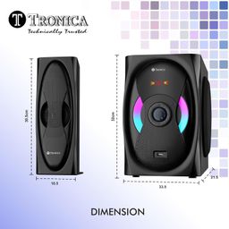TRONICA EN-777 4.1 Home Theater System with Bluetooth/FM/USB/Aux/TV Support & Remote Control Home Dj Night, Extra Base Wireless Amplifier, Bluetooth Multimedia Speaker (6inches Woofer 90W Output) image 2