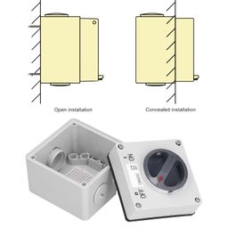Generic Outdoor Waterproof Switch Socket, Buttons Indicators, Dustproof Switch, Industrial Control Components, for Home Fire‑Resistant Office Durable(3P10A)' image 2