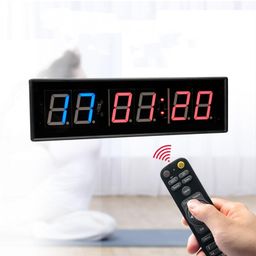 LED Interval Timer Count Down/up with Remote Clear Digital Display Gym Timer- Sporting Goods- Fitness, Running & Yoga- Fitness Technology- Stopwatches image 3