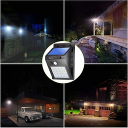 bigsavings Light-Solar Powered Cordless Outdoor LED Motion Sensor Path and Security Light - Pack of 4,Plastic image 5