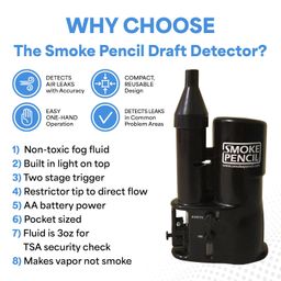 smoke pencil ONE Air Leak Detector –Handheld Smoke Stick - Draft Detector Puffer image 3