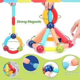 Toyshine 36 Pc Magnetic Bar Blocks Sticks Building Block Constructing & Creative Learning Educational Toy Stem Kit for 3+ Yrs Kids image 3