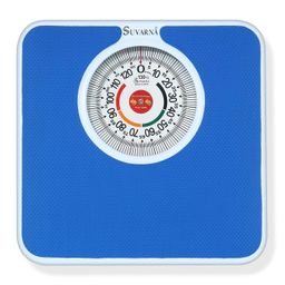 SUVARNA Moon Body Weight Machine - Dial Rotating Heavy Gauge Analog Body Weight Scale | 130 KG Limit | 1 Year Warranty | Model Moon-130BlueIvy image 1