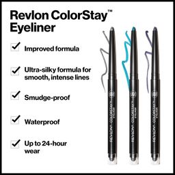 REVLON ColorStay Waterproof Pencil Eyeliner - Longwear Up to 24 Hours, Smudge-Proof with Ultra-Fine Tip (Black) image 3