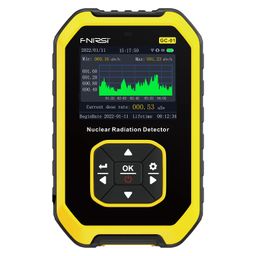 Premium Geiger Counter Radiation Detector, Rechargeable Nuclear Radiation Dosimeter, Portable Handheld Beta Gamma X-ray Monitor Meter with LCD Display, 5 Dosage Units Switched Nuclear Detector image 1