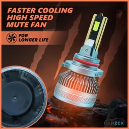 Carzex Crystal Eye D15 9005/HB3 White Headlight Led Bulb, Super Bright 150W/12000 Lumens Automotive Led Headlight Conversion Kit for Cars, Cool White 6500K (75 + 75 Watts, 2PC) (1 Year Warranty) image 2