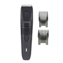 Vega Trimmer for Men with 90 Mins Runtime, Stainless Steel Blades & 40 Length Settings, 2 Comb Attachment, Cord and Cordless Use, Black, (Power Lite, VHTH-38) image 1