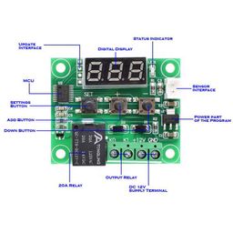 Robocraze W1209 Digital Temperature Controller | 50~100 Digital Thermostat with Temperature Probe | W1209 Digital Thermostat image 4